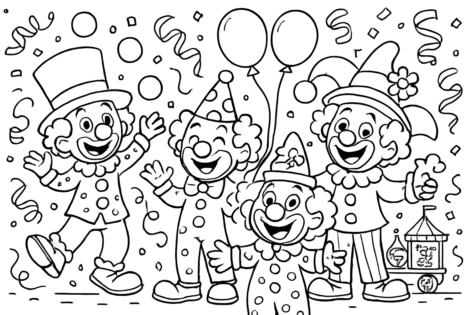 Clowns bij carnaval