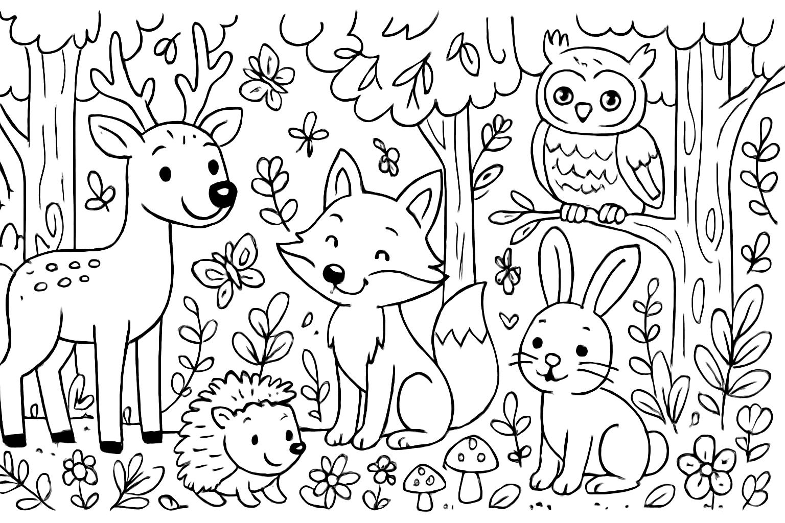 Dieren in het bos