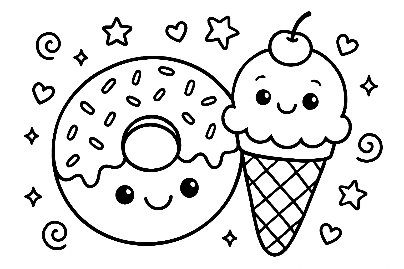 Donut & ijs