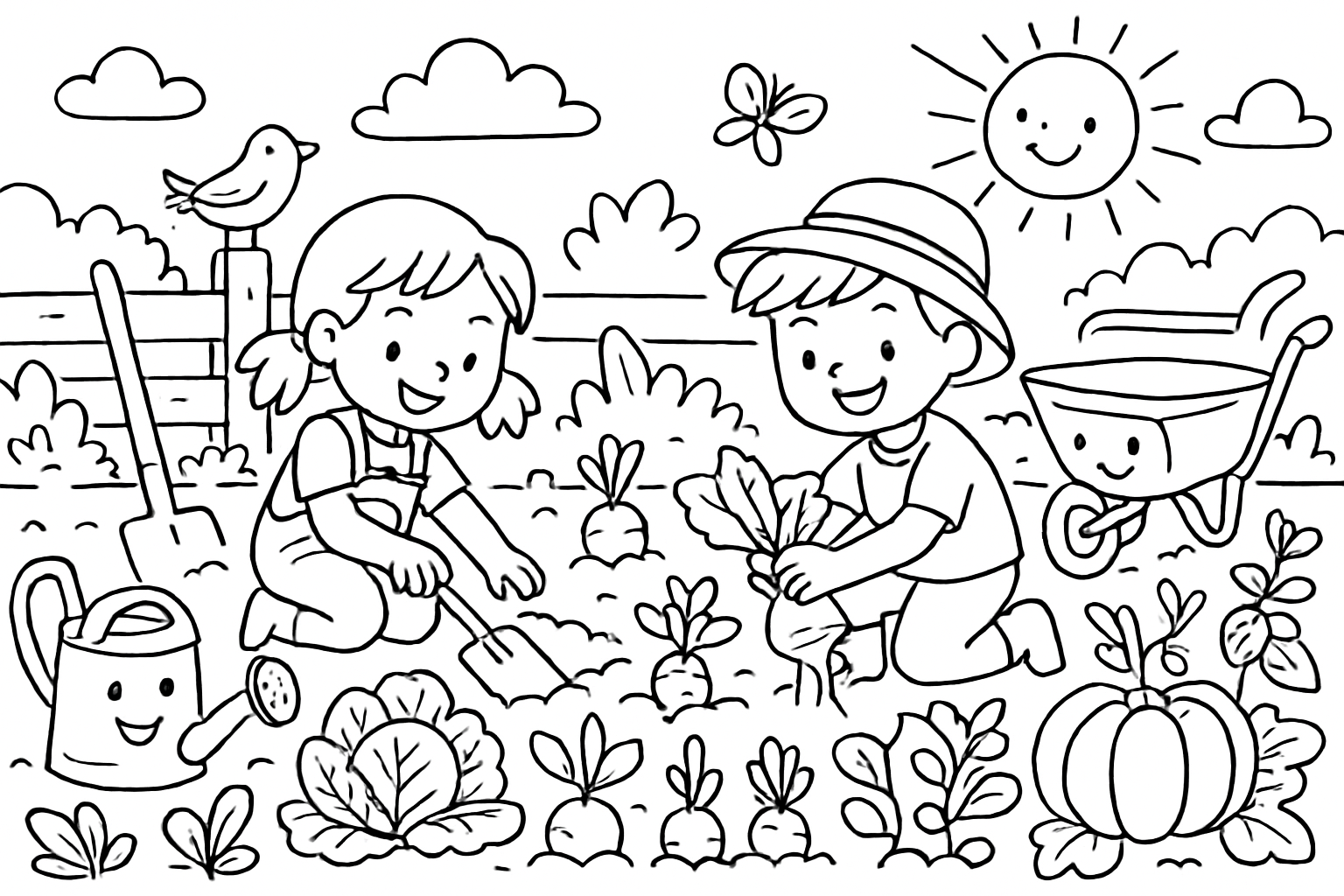 Moestuin en tuin