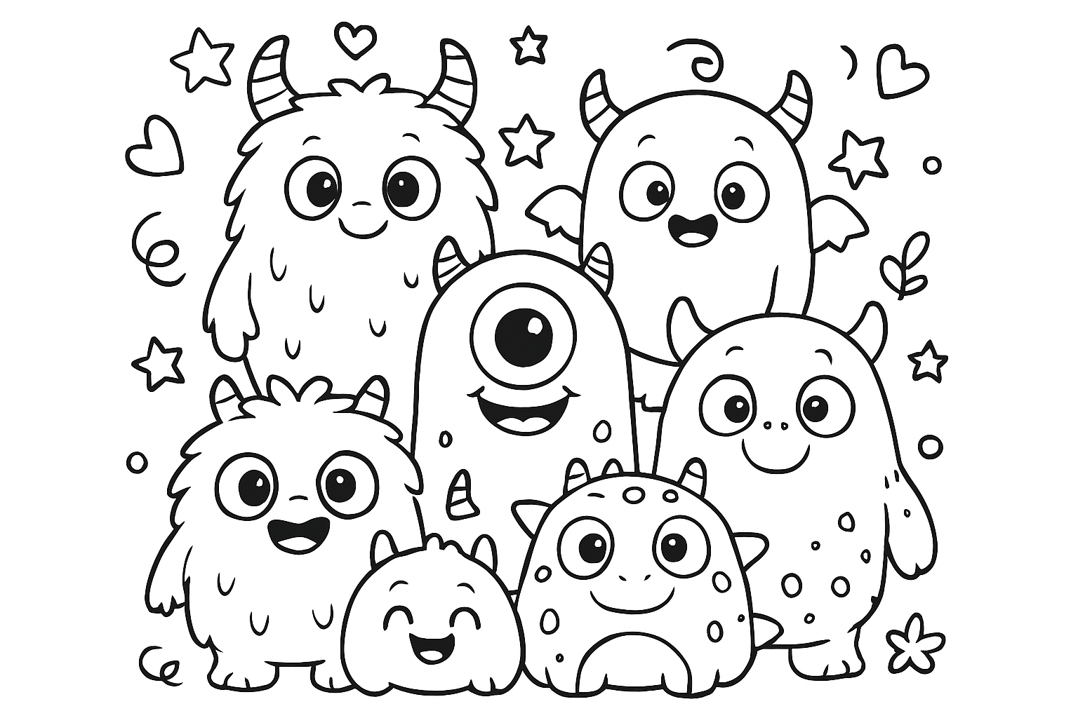Schattige monsters