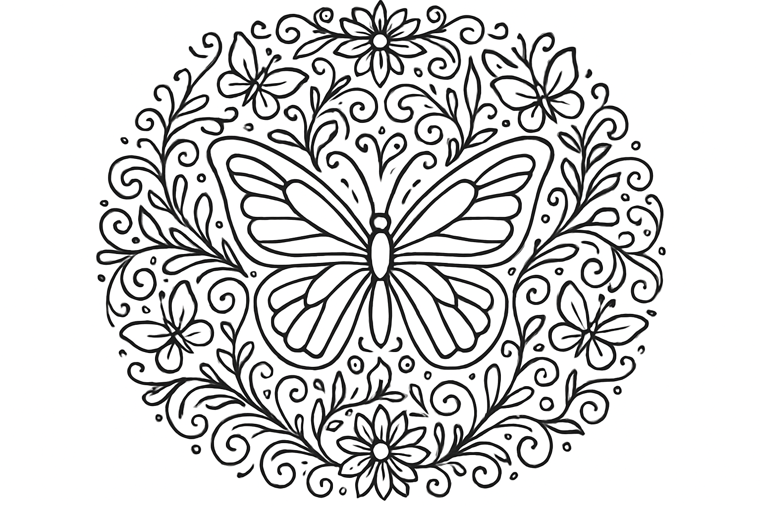 Vlinder mandala's