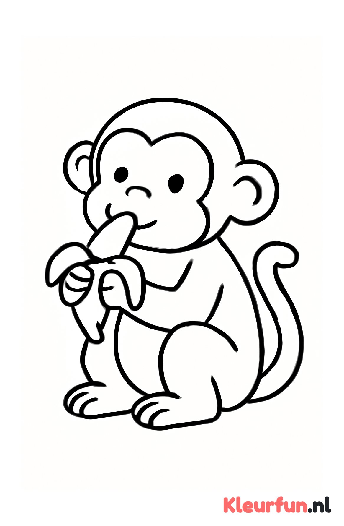 Aapje eet banaan