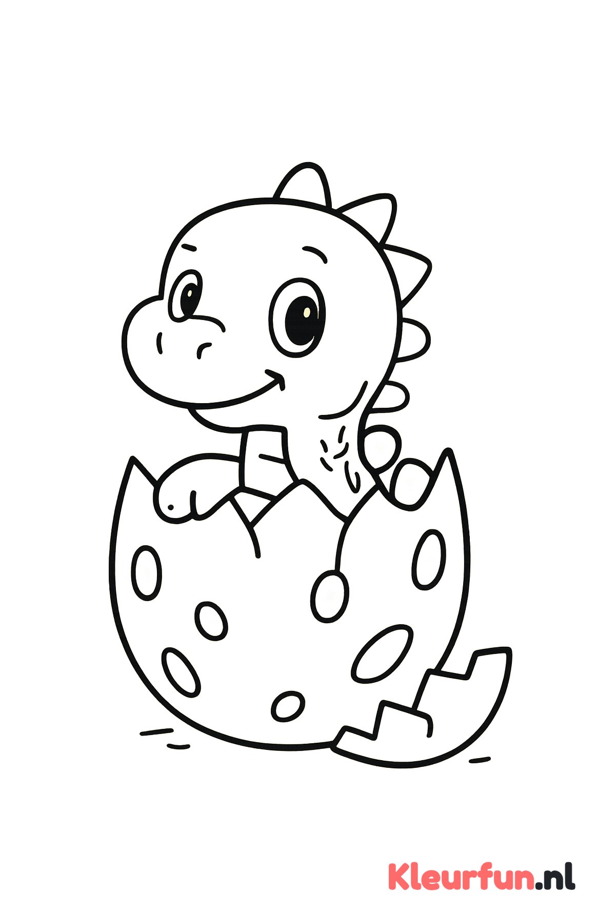 Baby dinosaurus komt uit ei