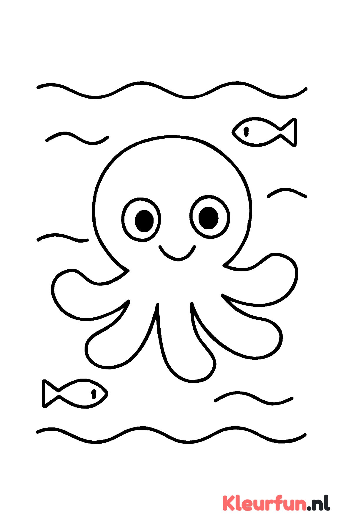 Baby octopus zwemt