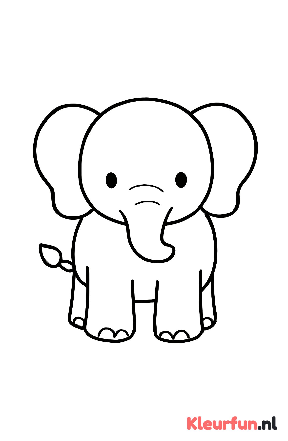 Baby olifant eenvoudig