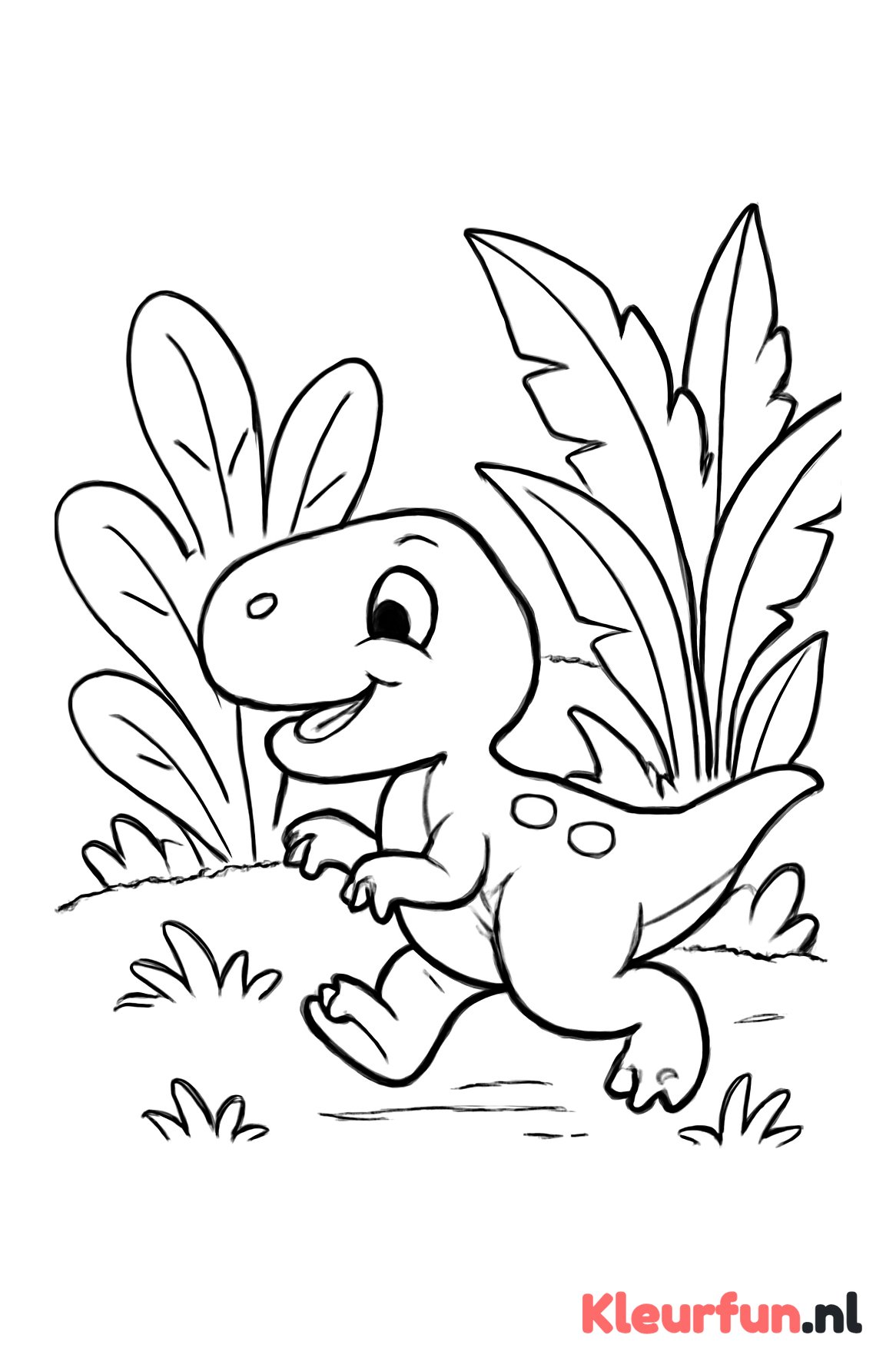 Speelse baby T-Rex