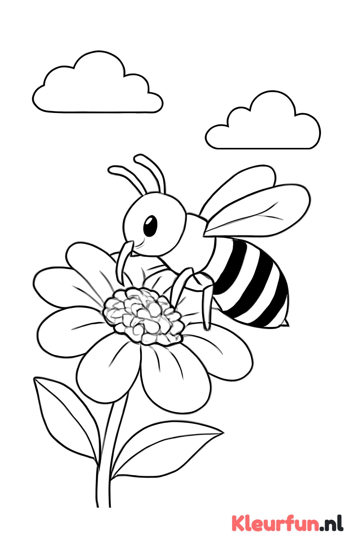 Bij verzamelt nectar
