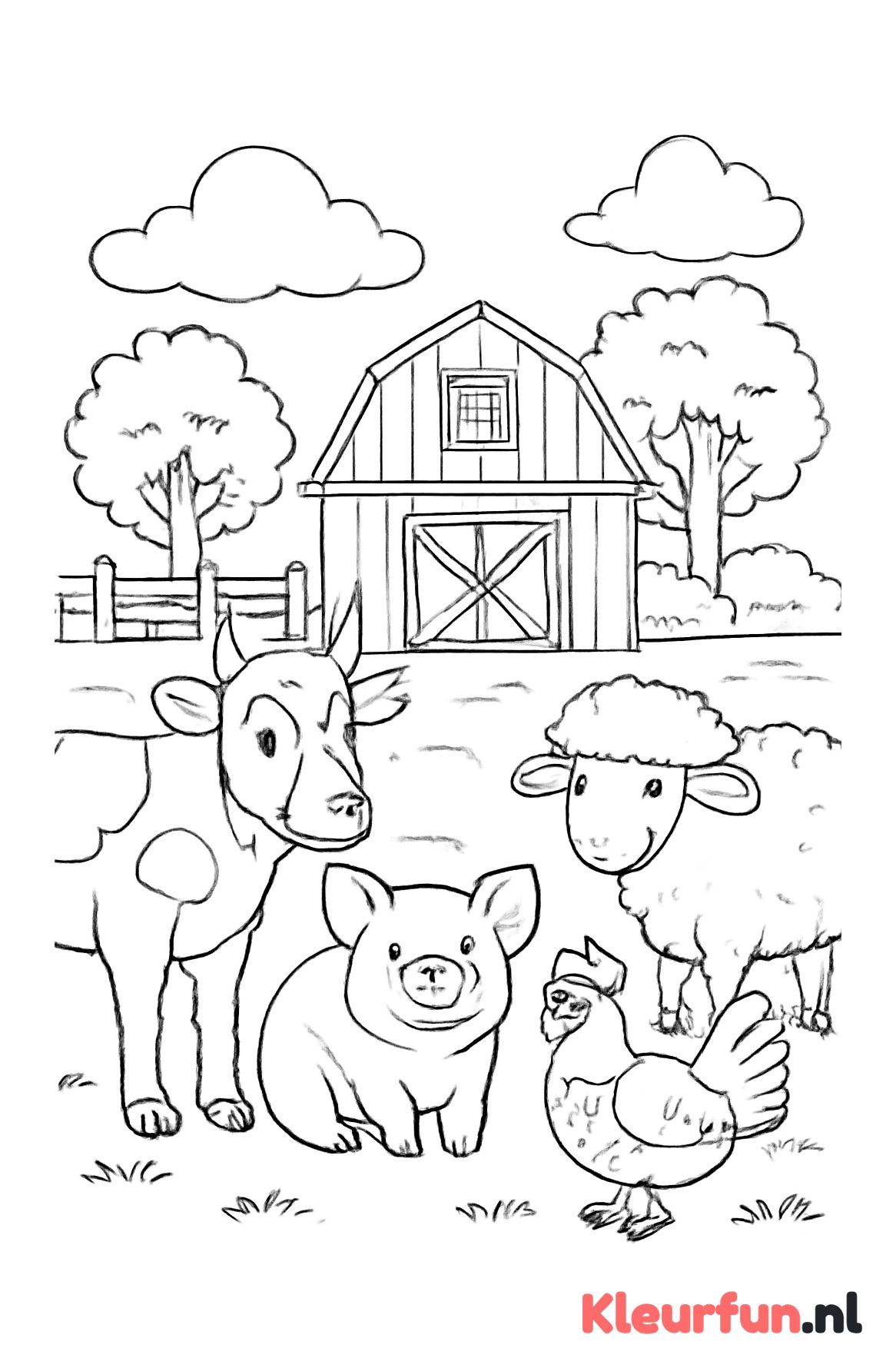 Boerderijdieren op de boerderij
