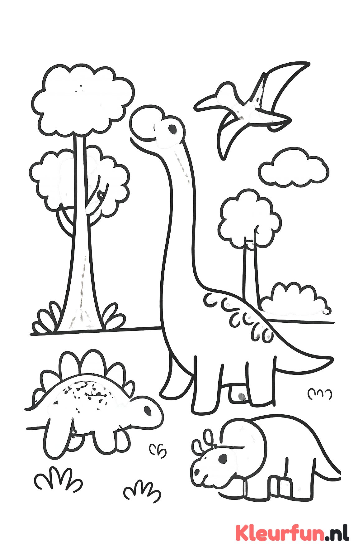 Brachiosaurus in prehistorische jungle