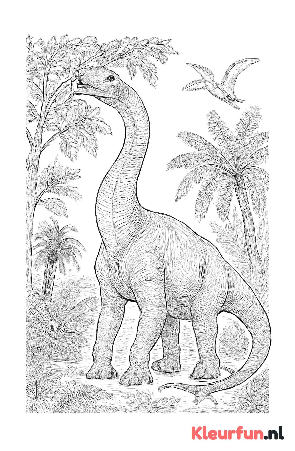 Brachiosaurus met lange nek
