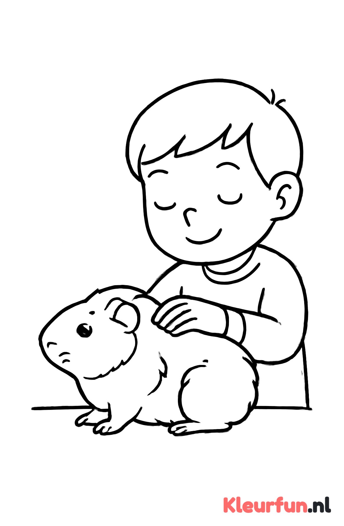 Cavia wordt geaaid