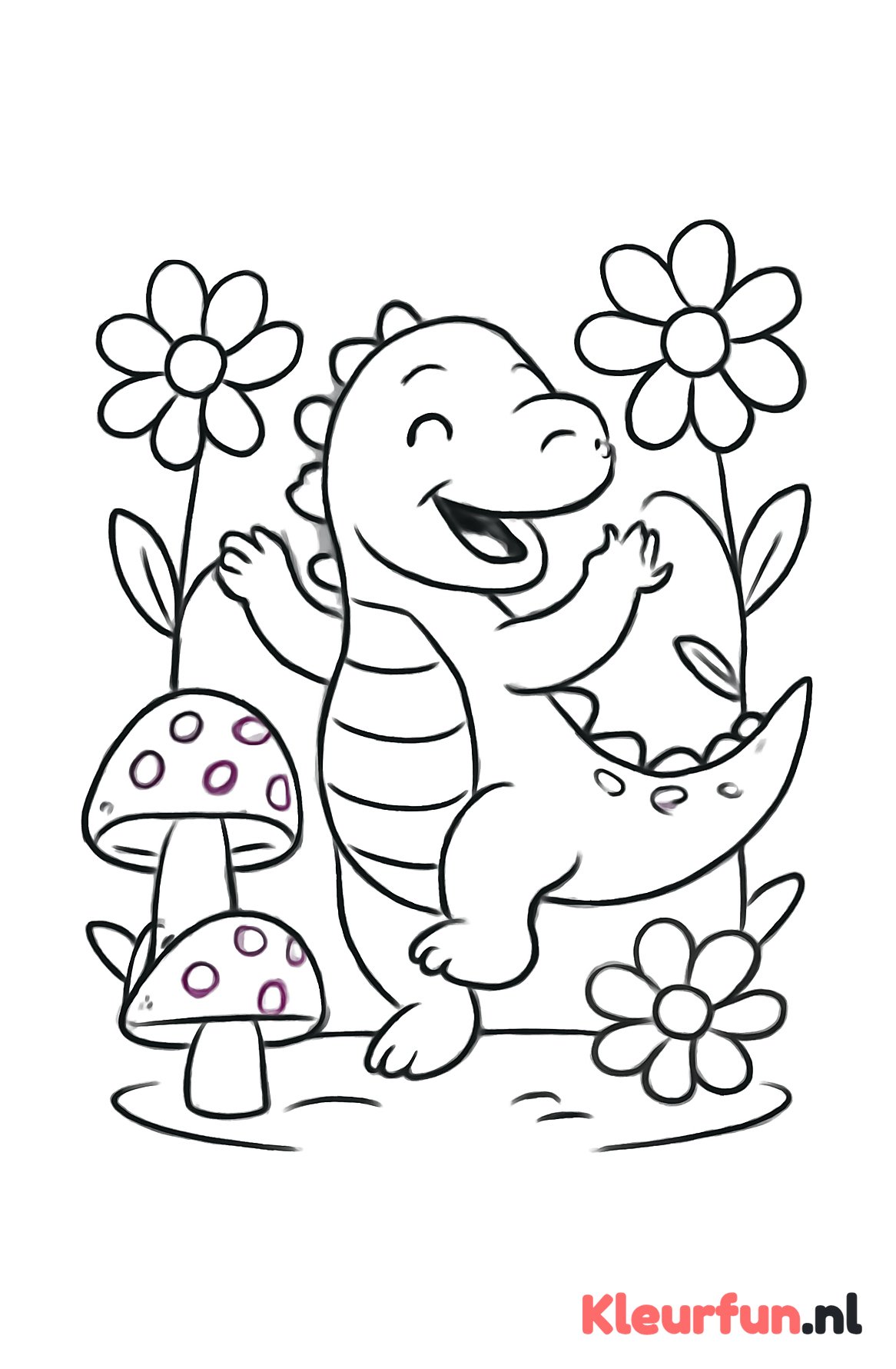Dansende grappige dino