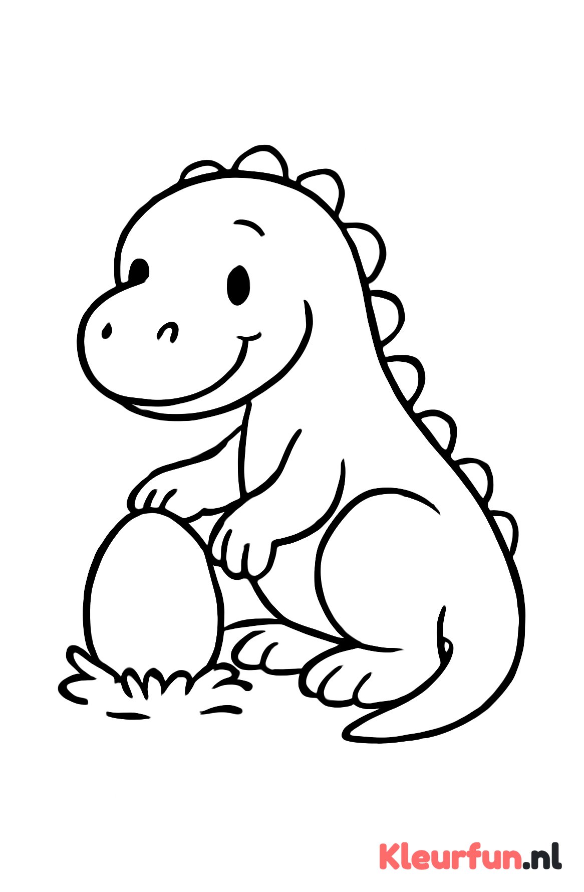 Dinosaurus beschermt ei