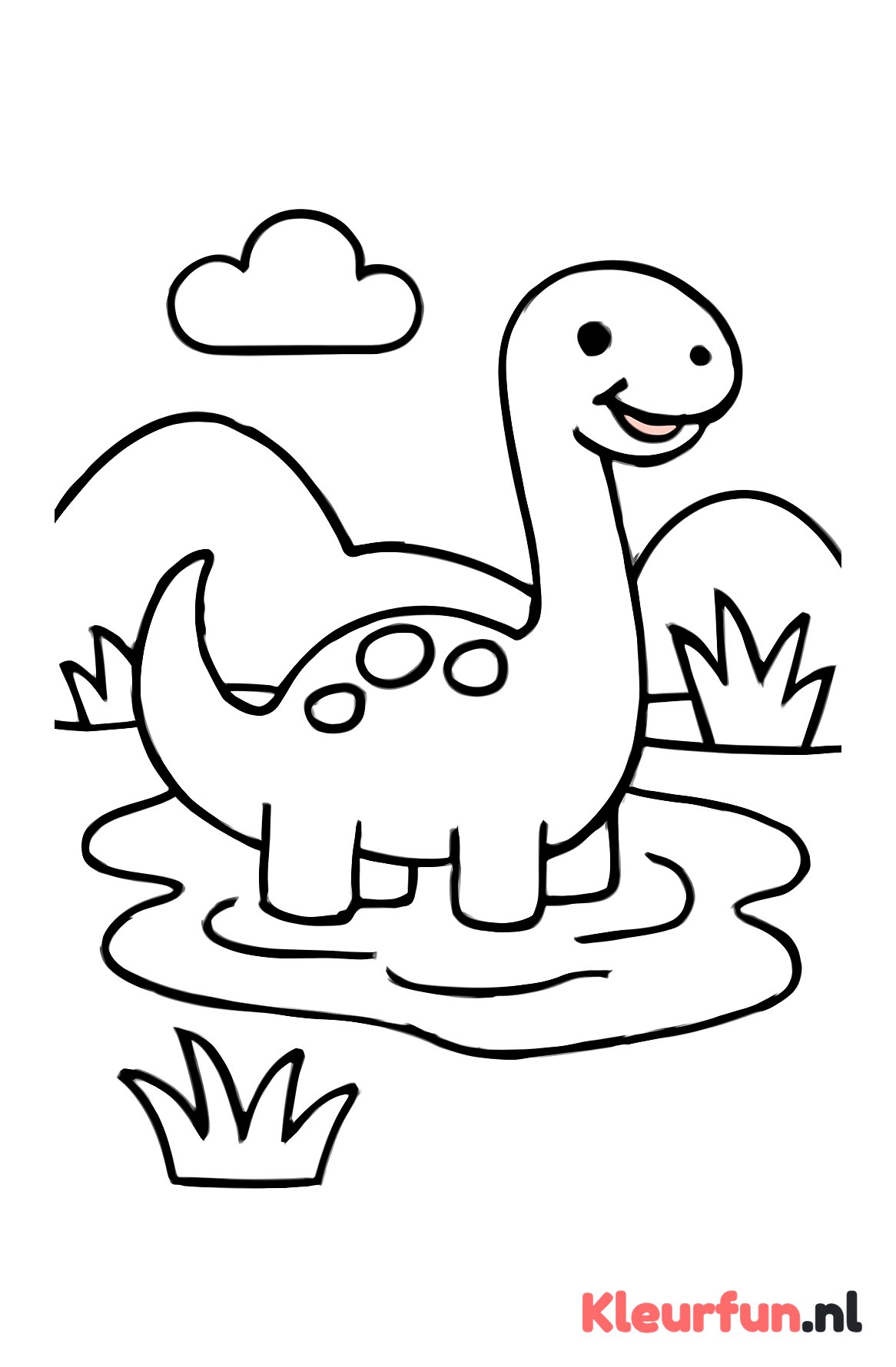 Dino in vijver