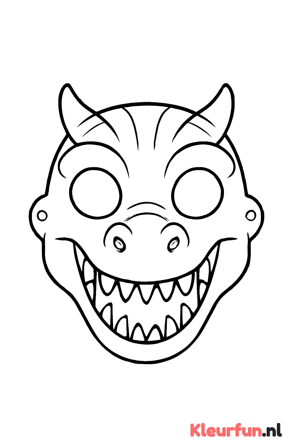 Eenvoudig dinosaurusmasker