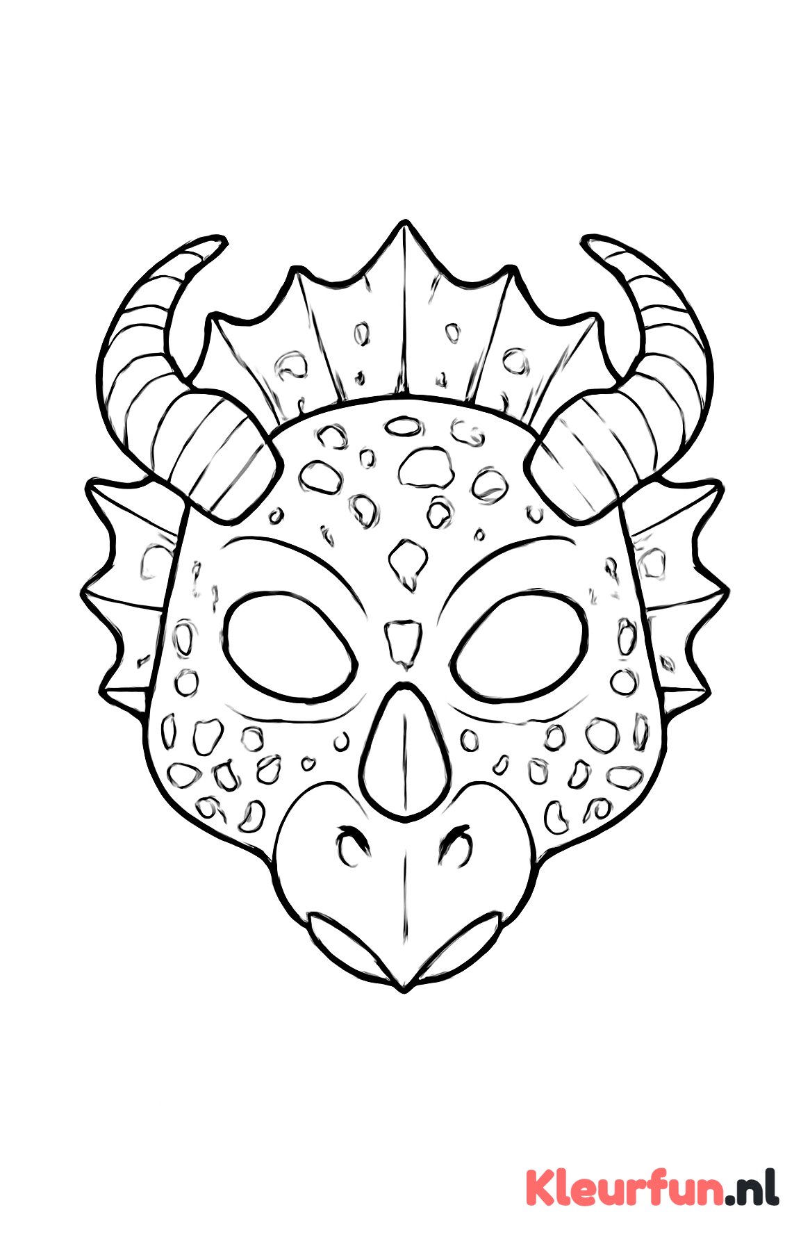Dinosaurusmasker met hoorns