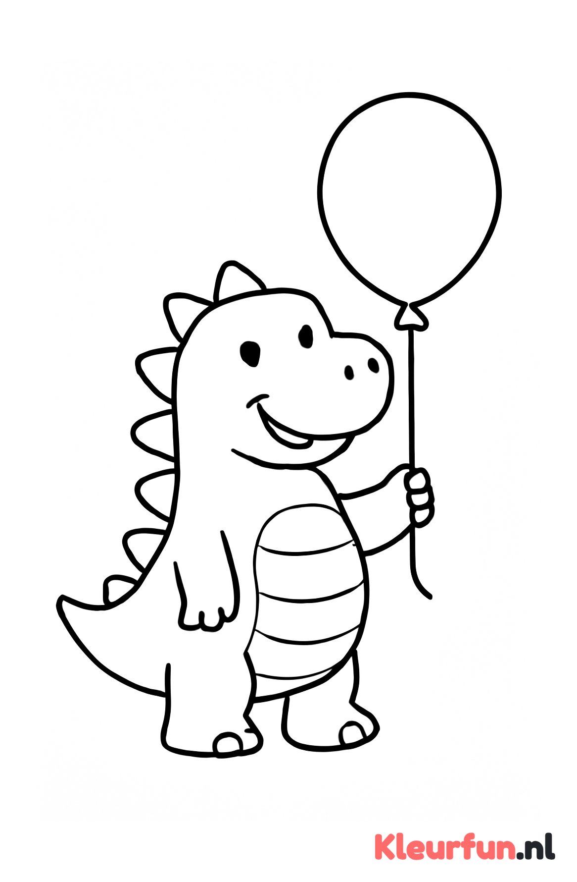 Dino met ballon