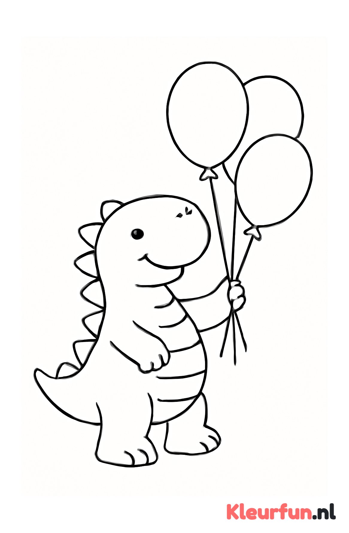 Dinosaurus met ballonnen