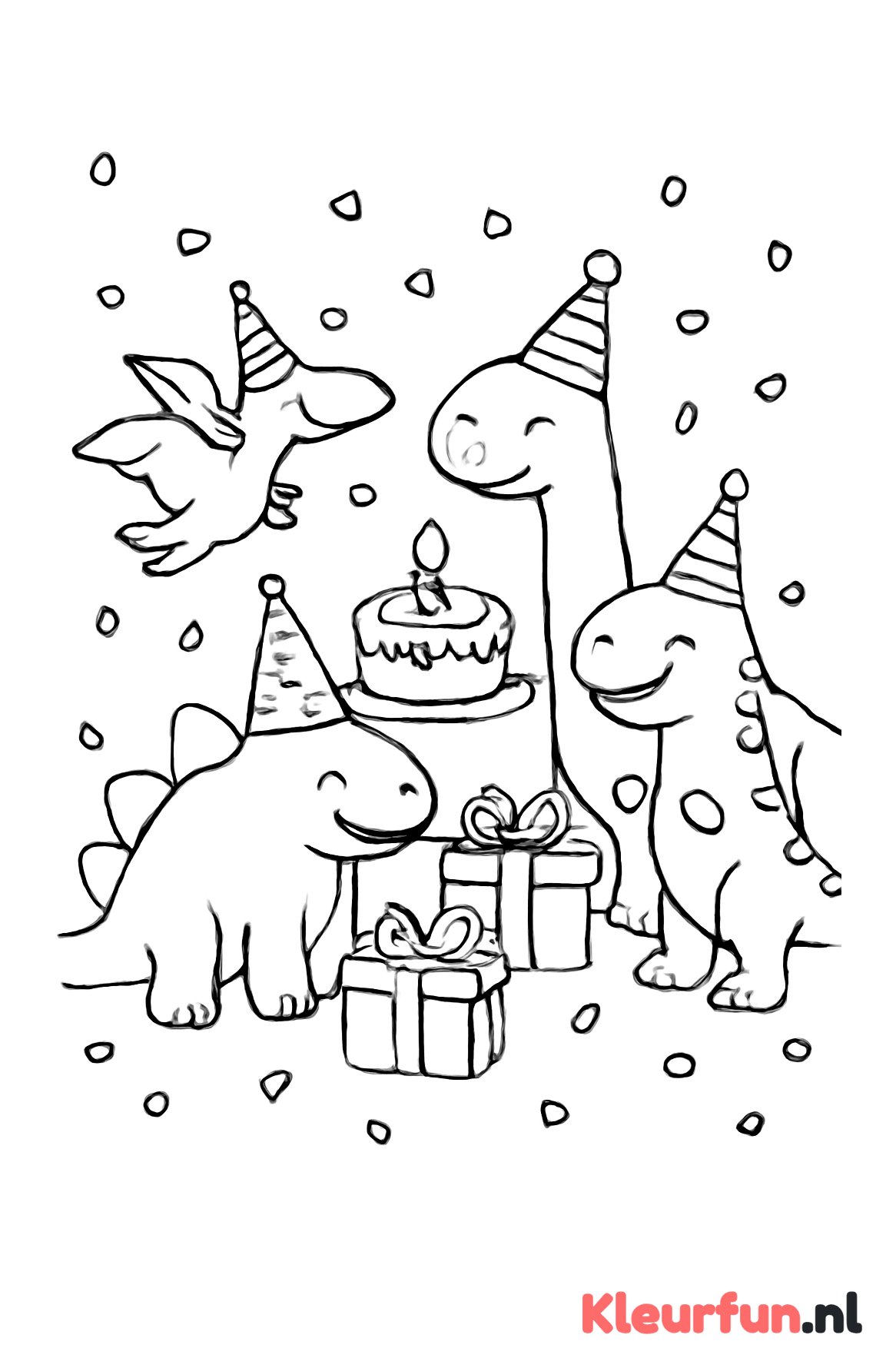 Dino verjaardagsfeest met cadeaus