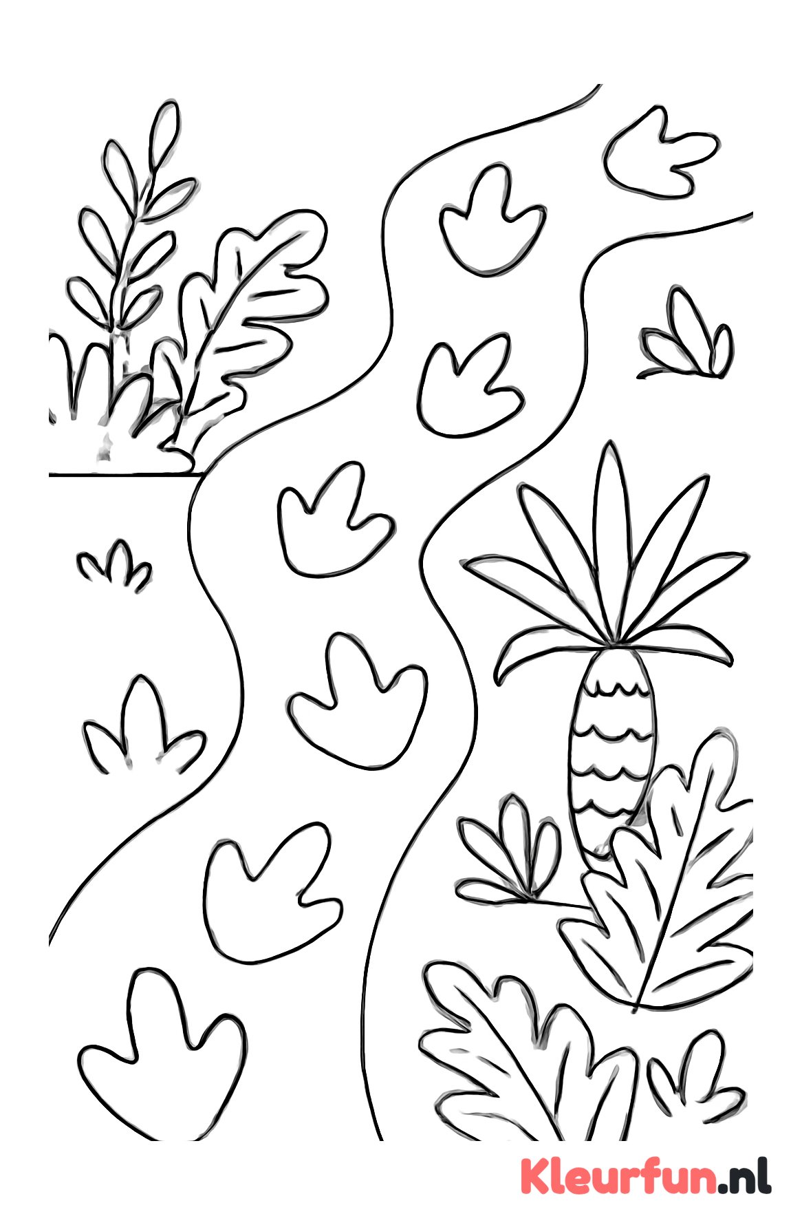 Dino voetafdrukken pad