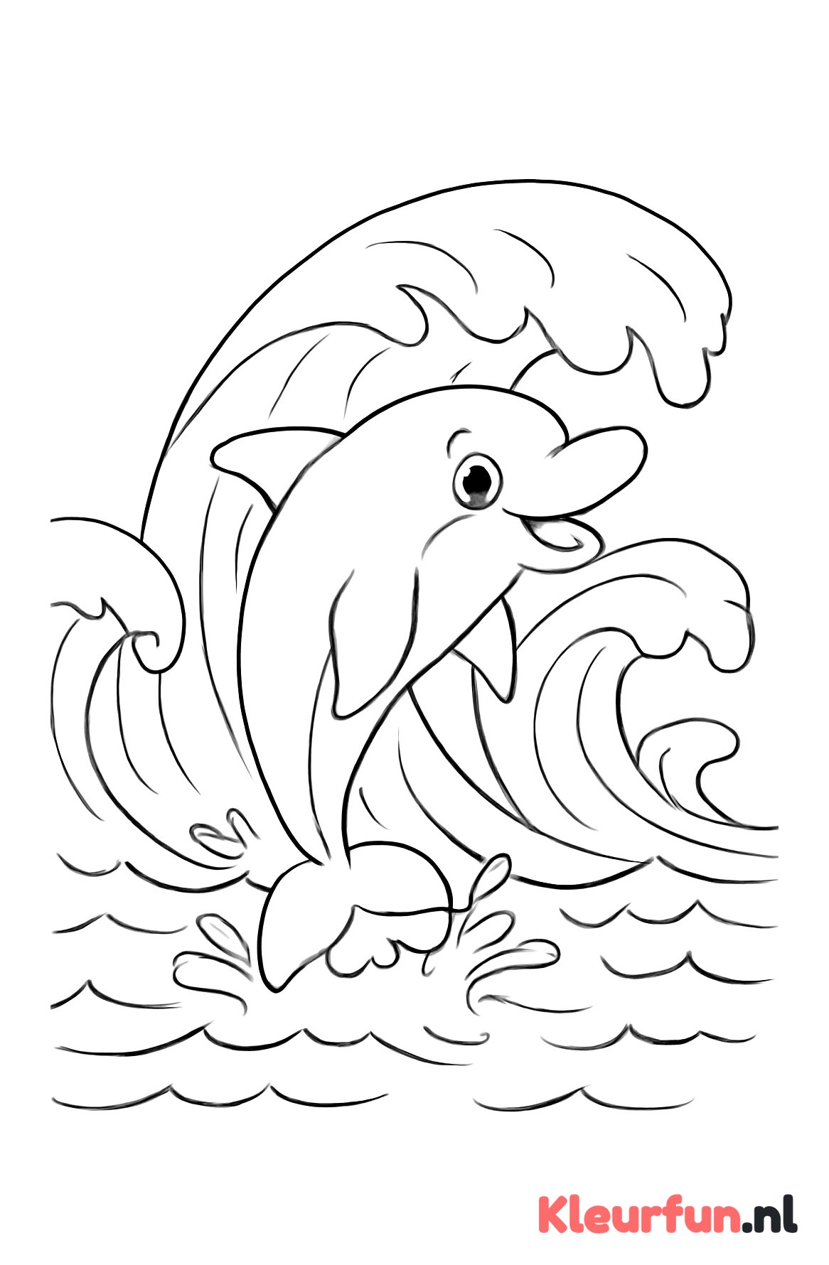 Dolfijn die uit het water springt