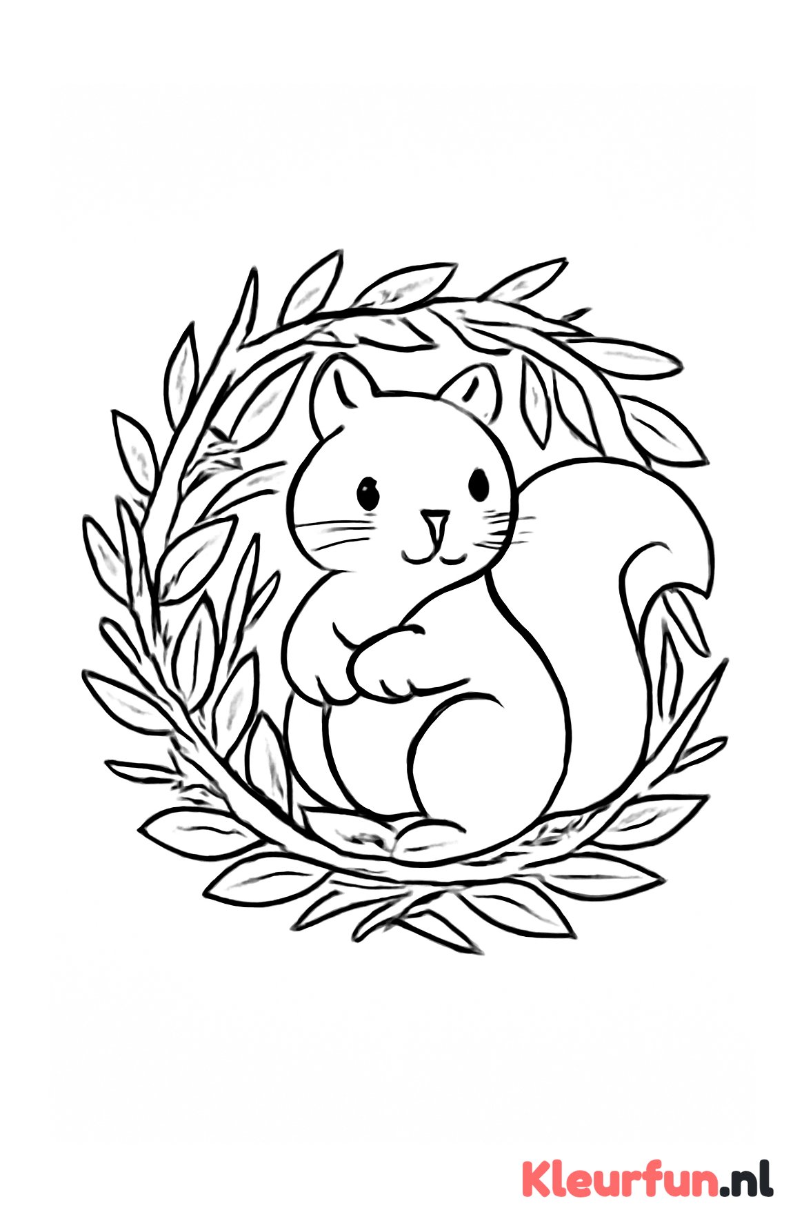 Eekhoorn in nest