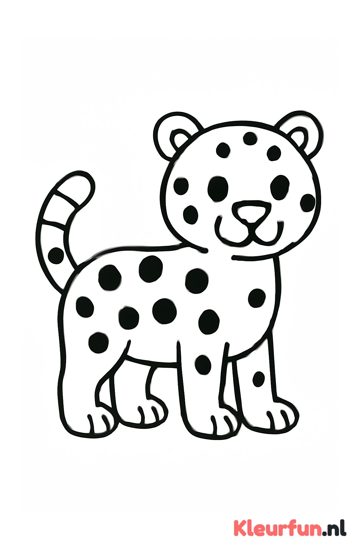Eenvoudige cheetah met grote vlekken