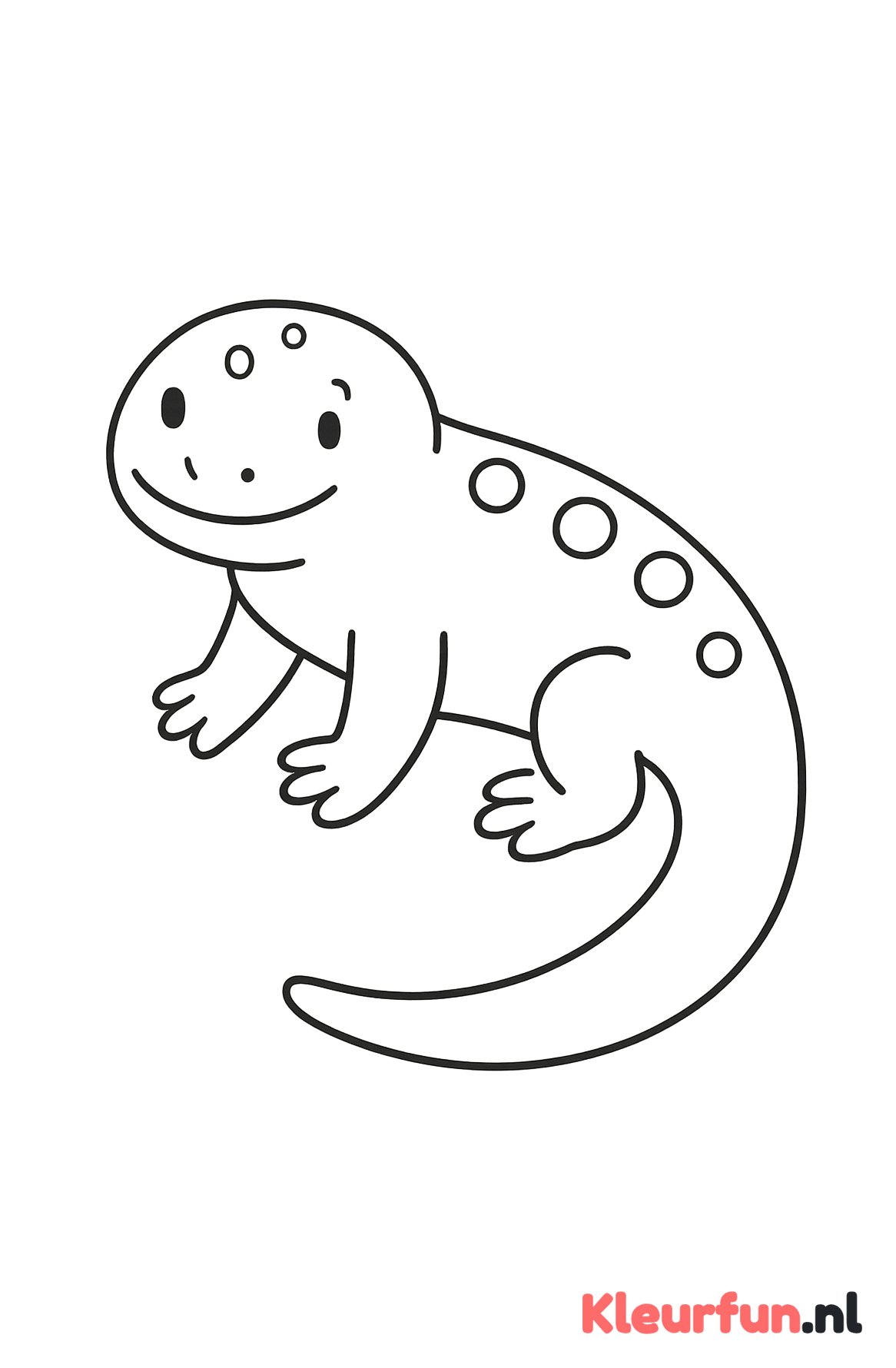 Eenvoudige salamander voor peuters