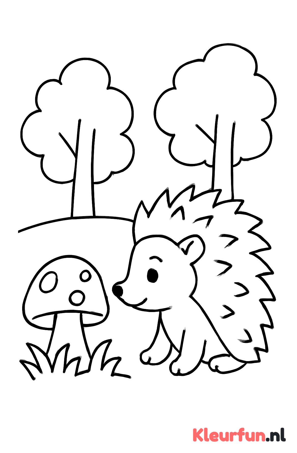 Egel en paddenstoel