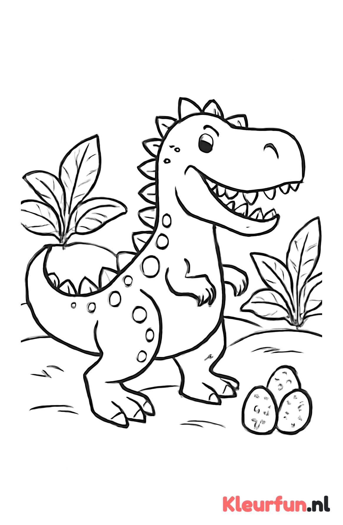 Grote Gigantosaurus in het landschap