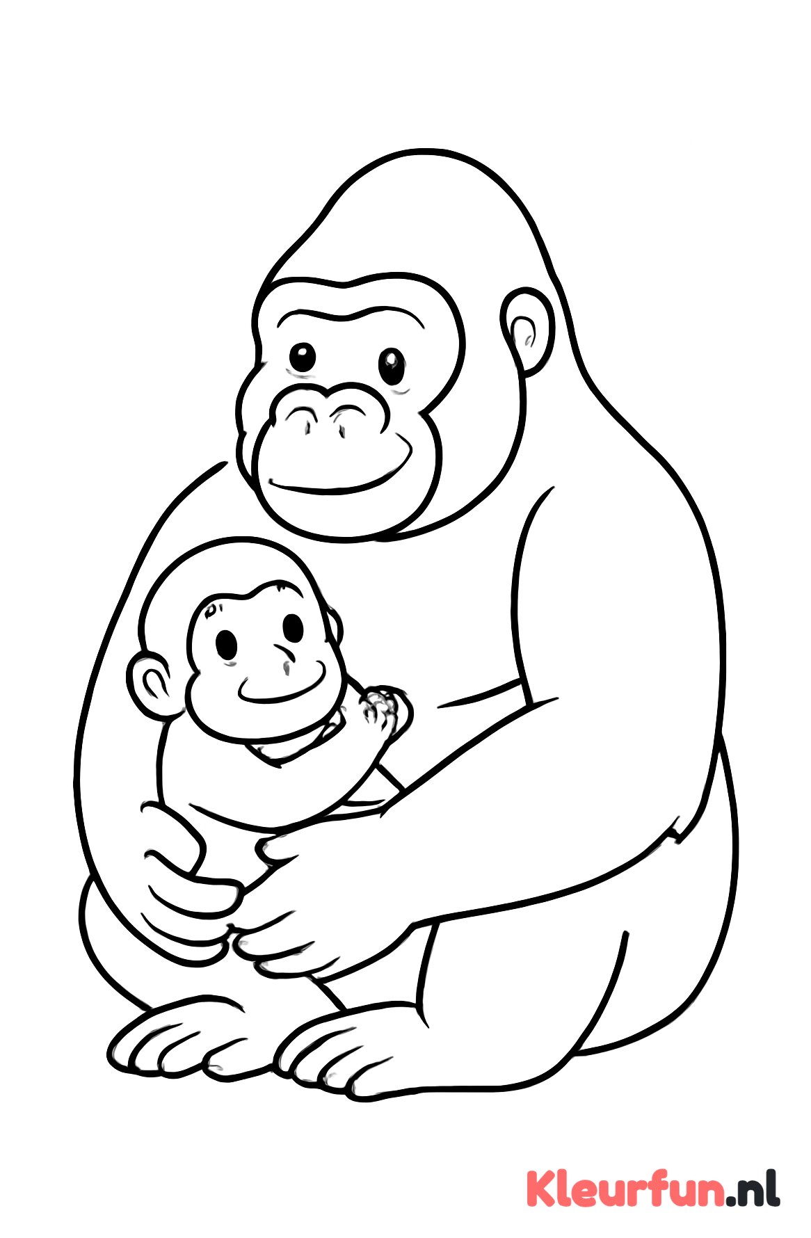 Gorilla met Babygorilla