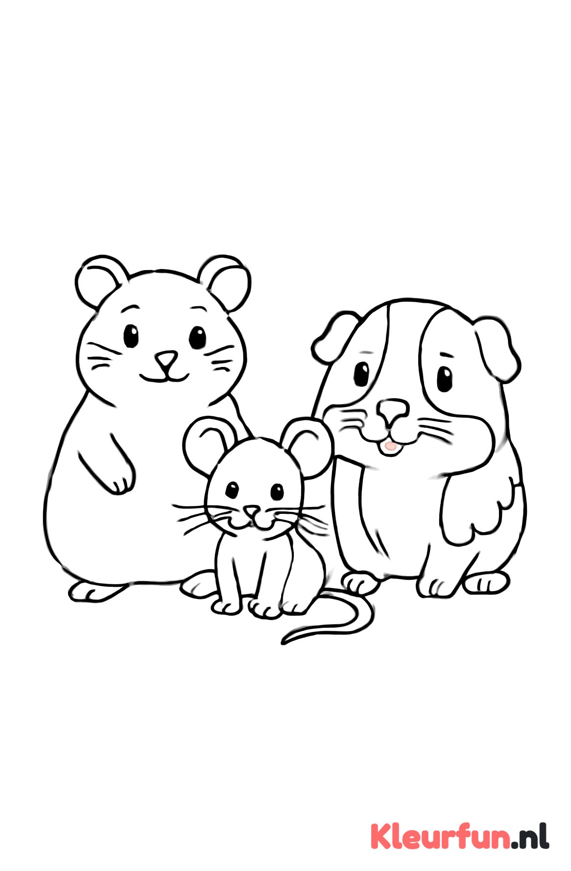 Groepje knaagdieren samen