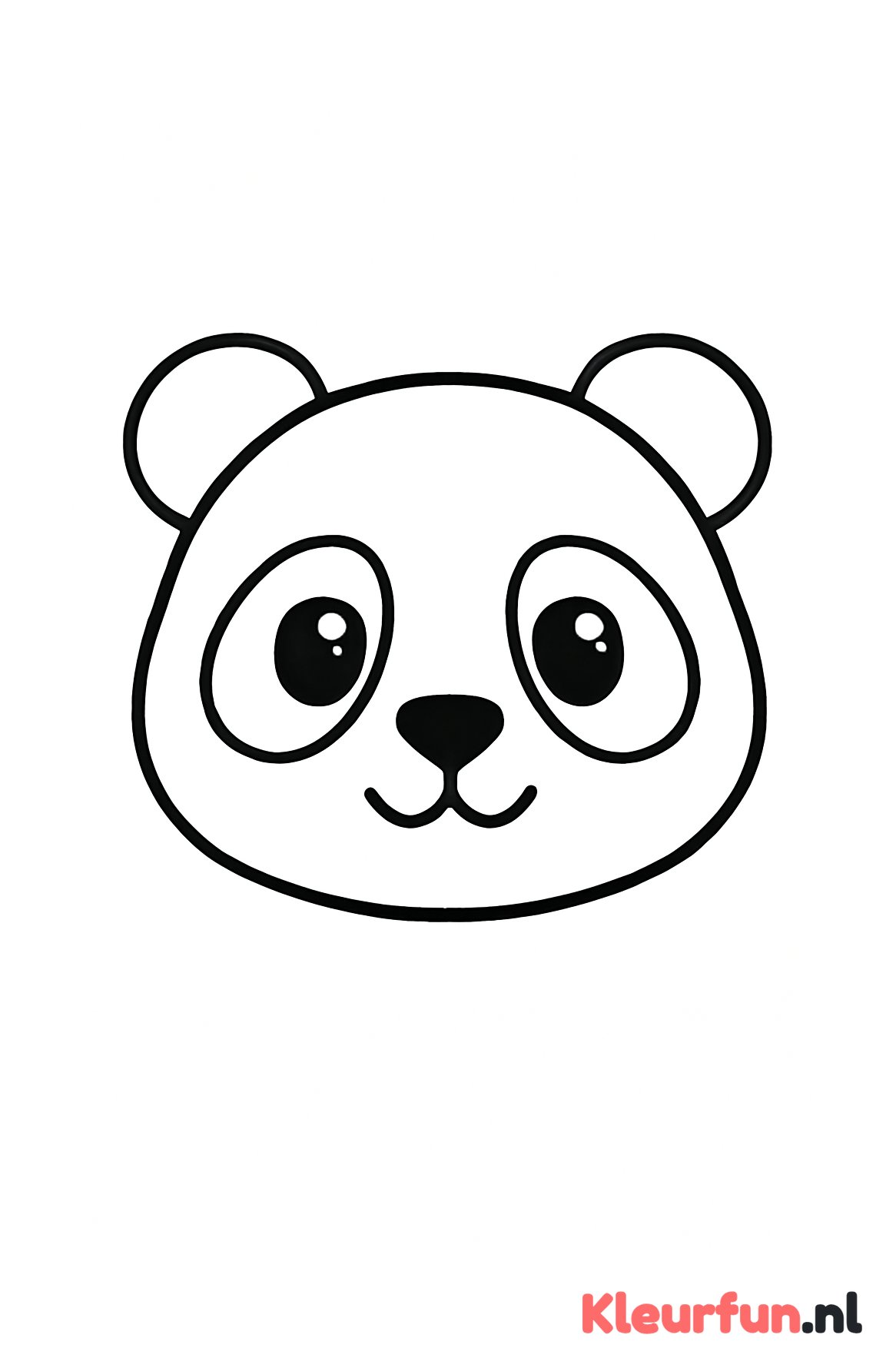 Groot panda hoofd