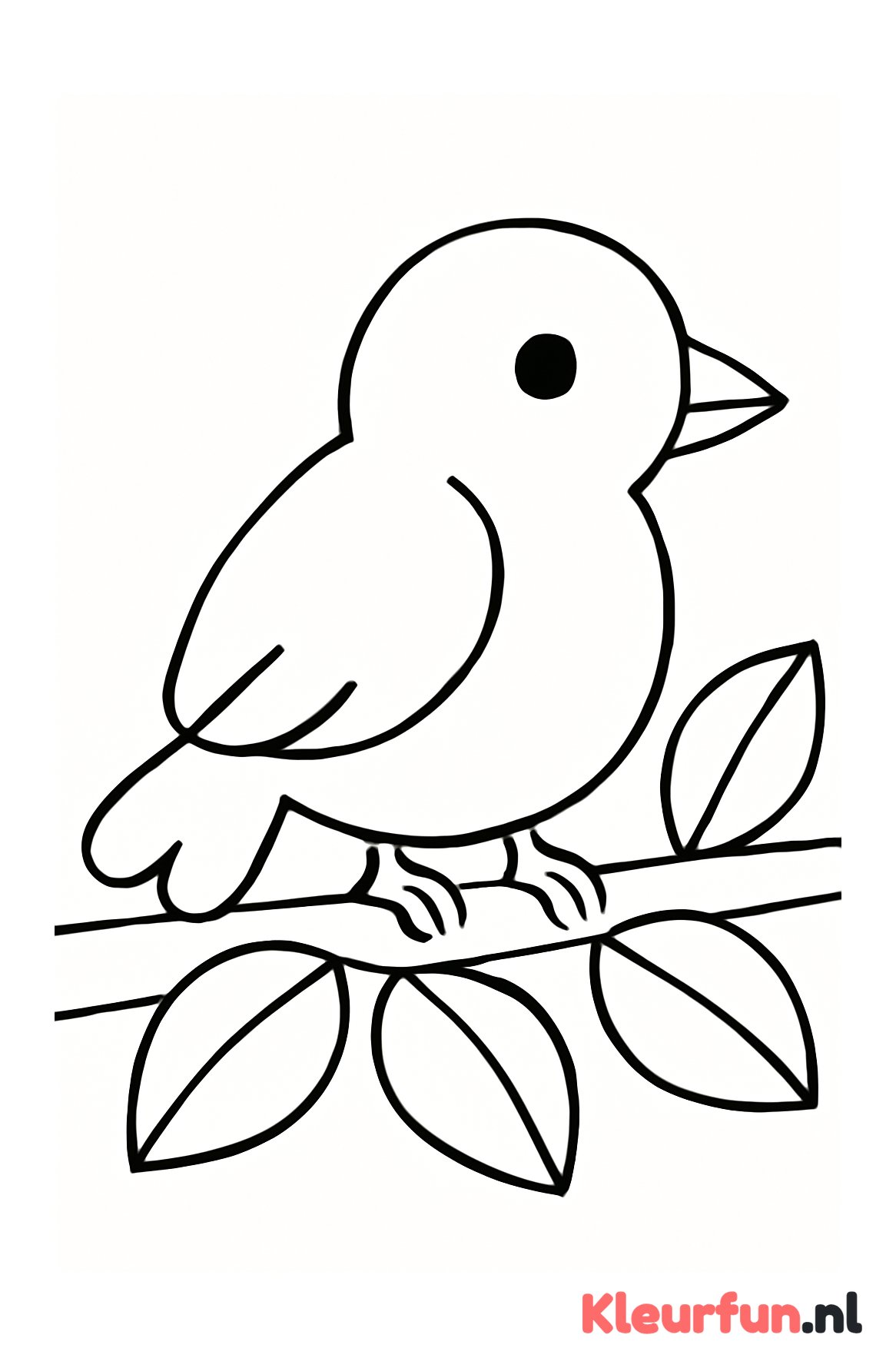 Grote eenvoudige vogel op tak