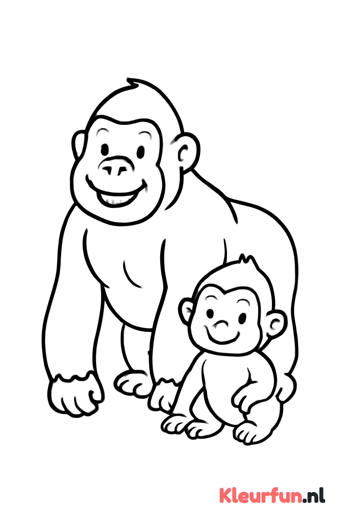 Grote Gorilla met Baby