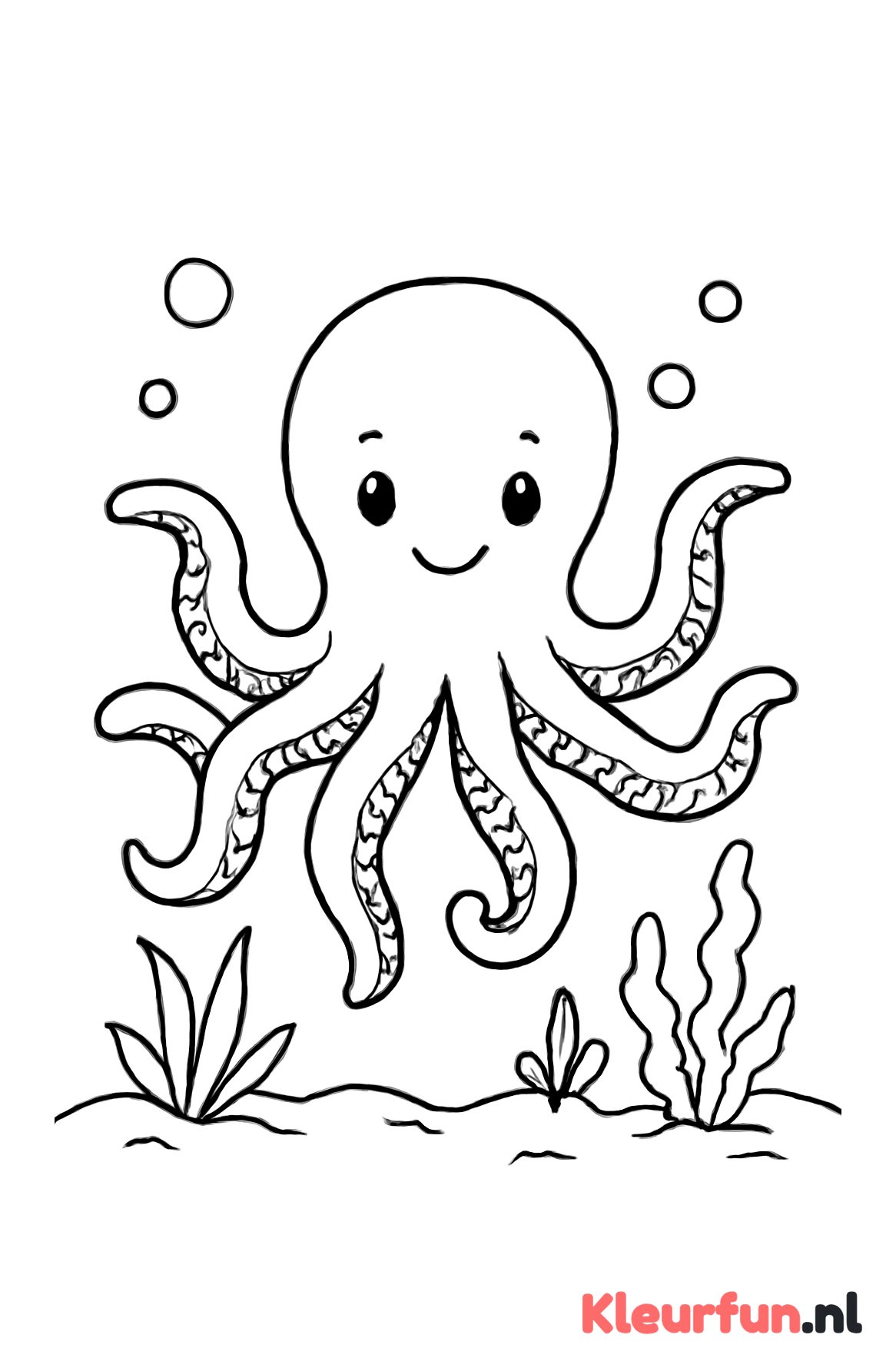 Grote octopus in zee