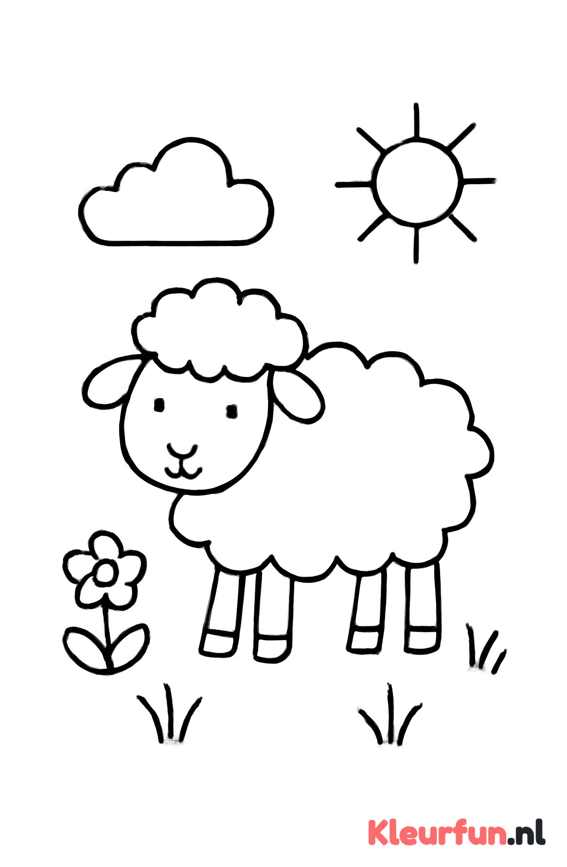 Grote schaap op de boerderij