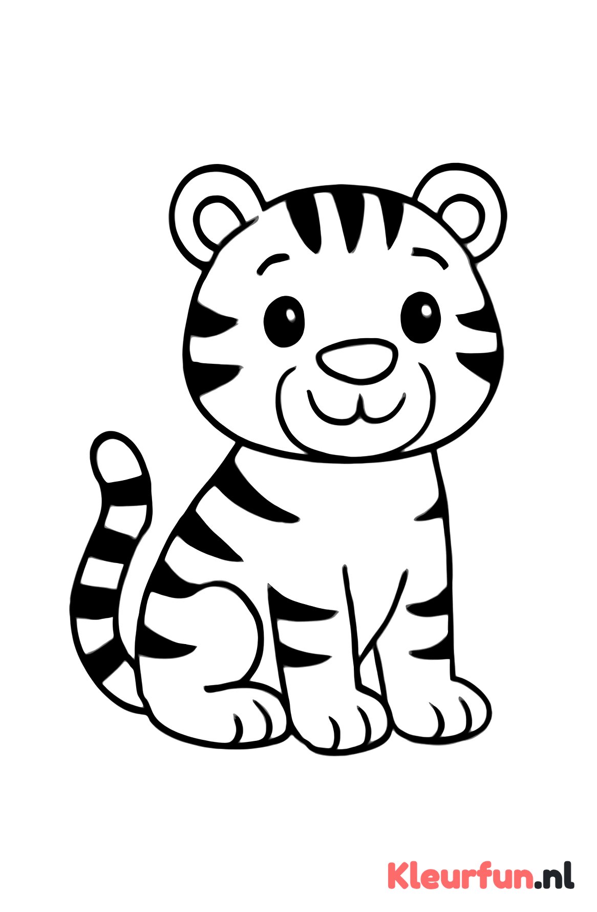 Grote tijger met dikke strepen