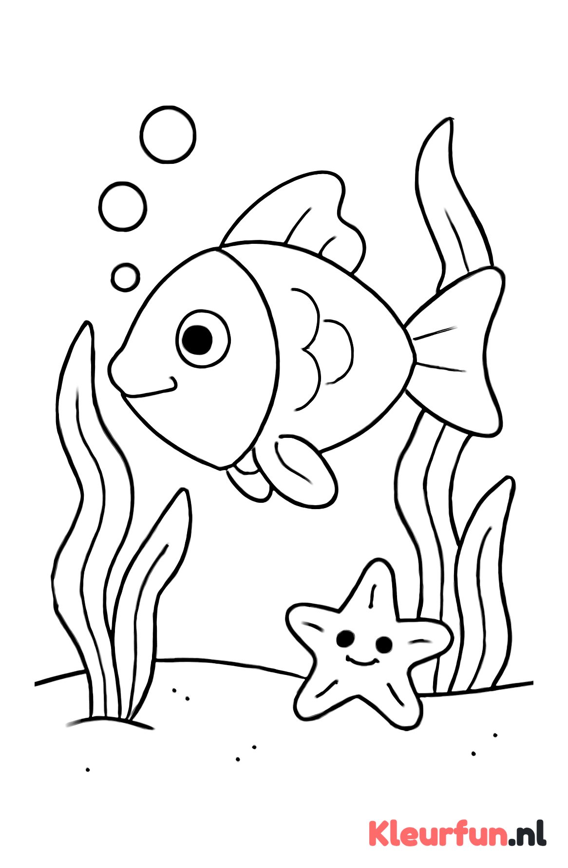 Grote Vis met Zeewier