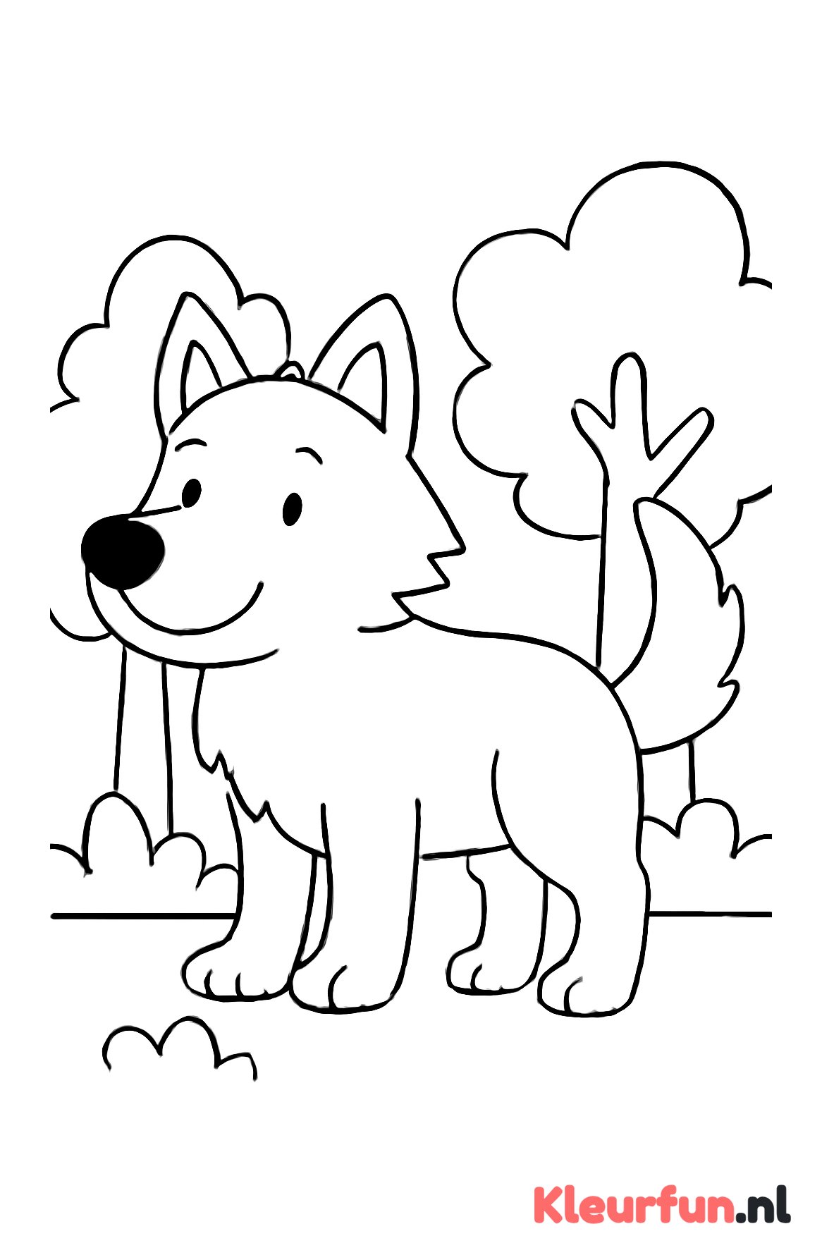 Grote vriendelijke wolf