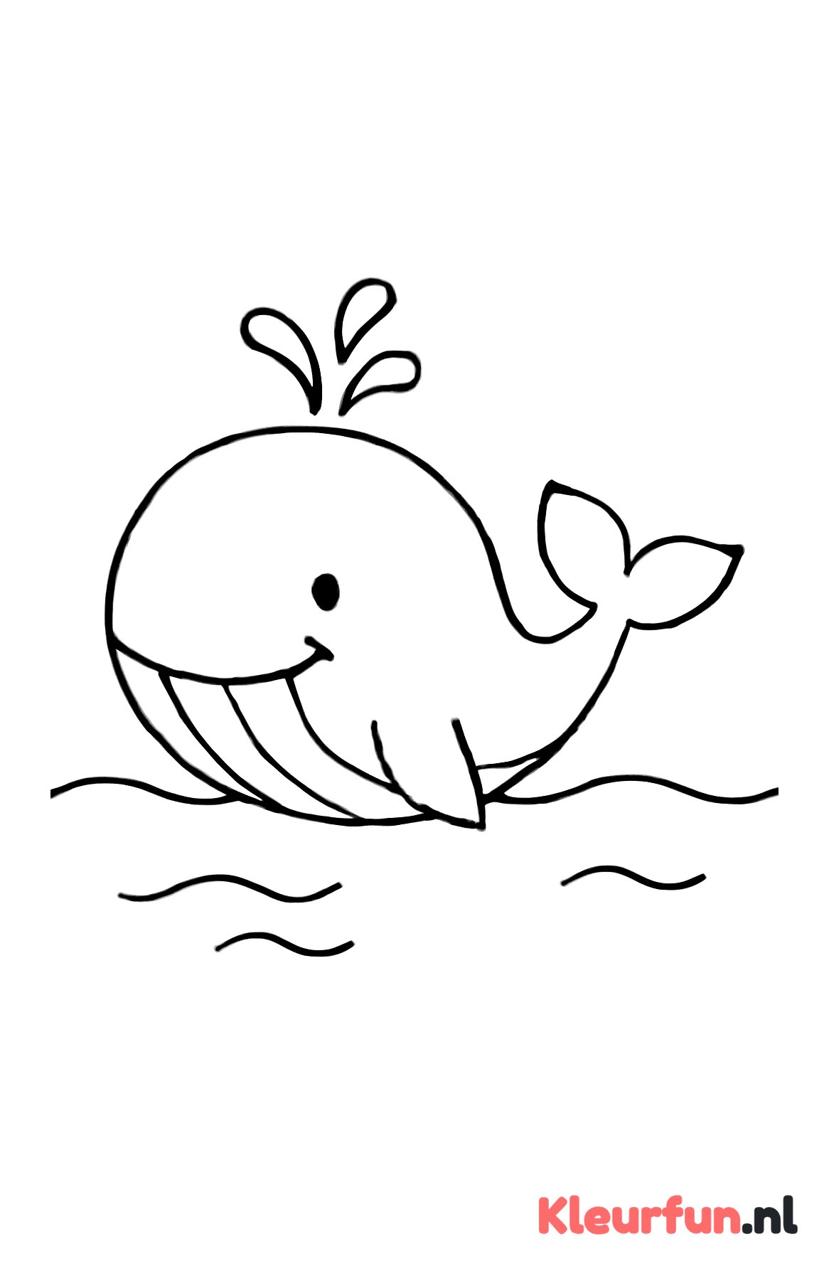 Grote vrolijke walvis