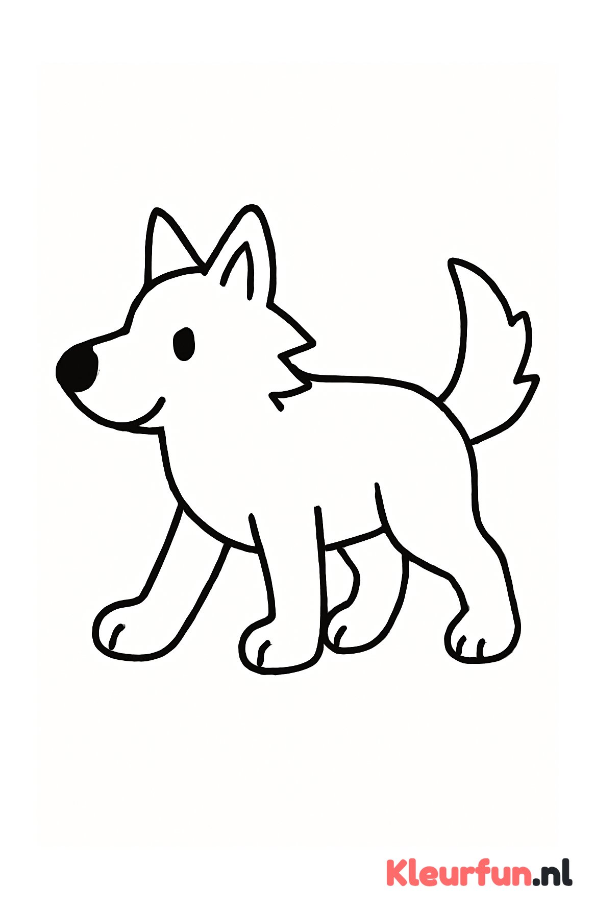 Grote lopende wolf voor peuters