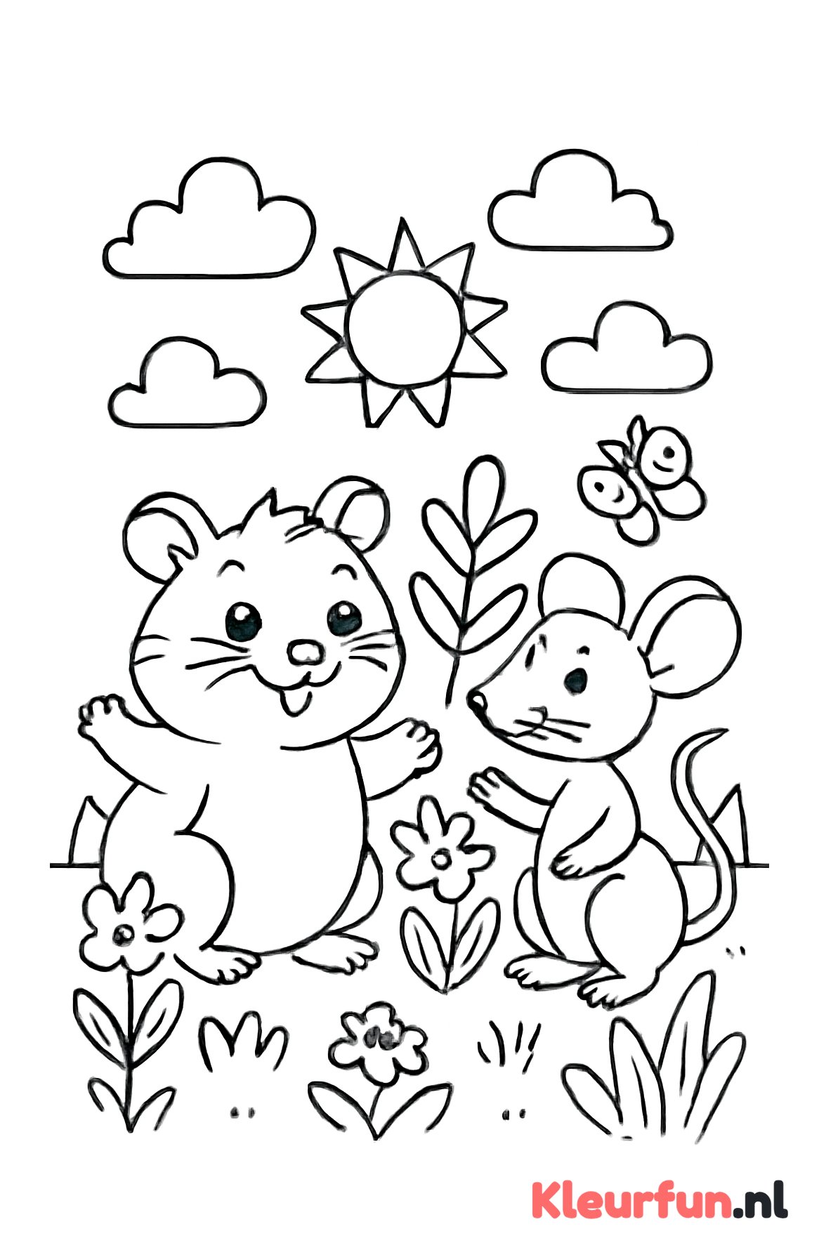 Hamster en muis samen