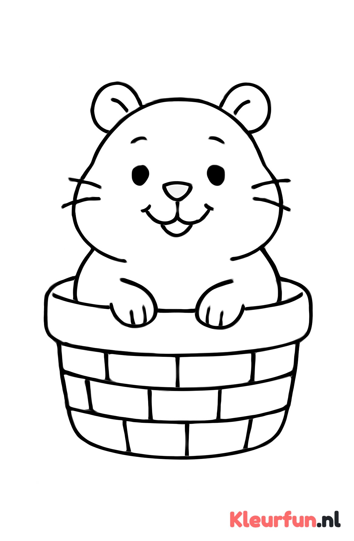 Hamster in mandje