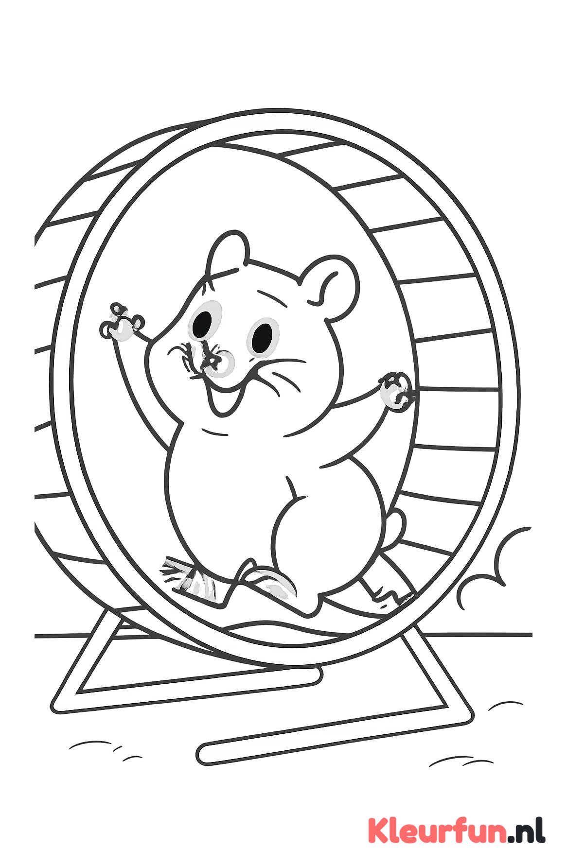 Hamster in zijn ren