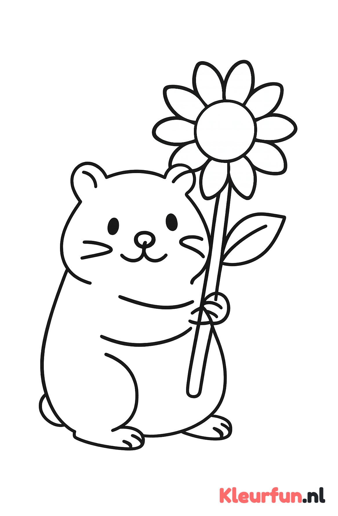 Hamster met zonnebloem