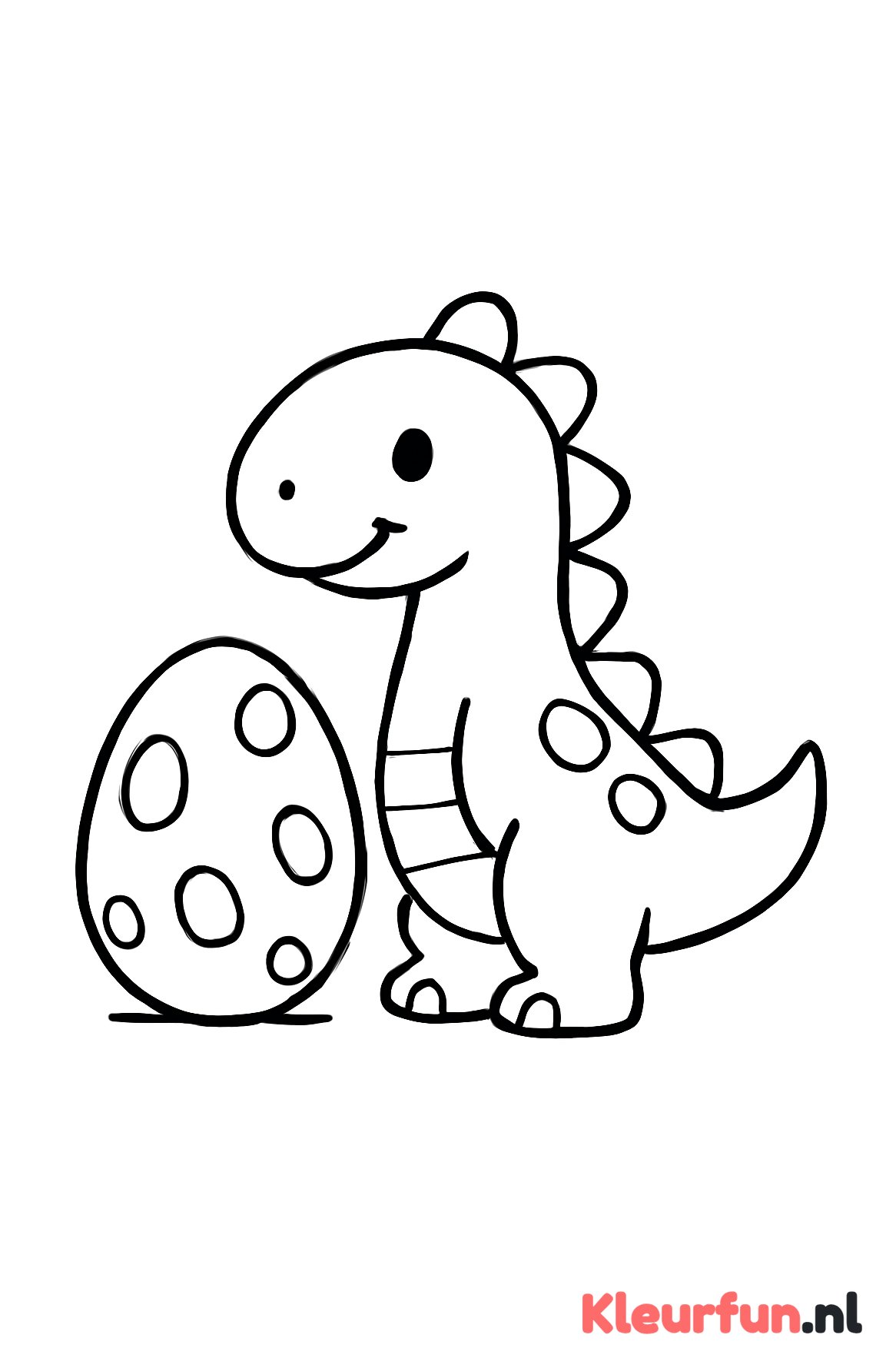 Jurassic dino met grote eivorm