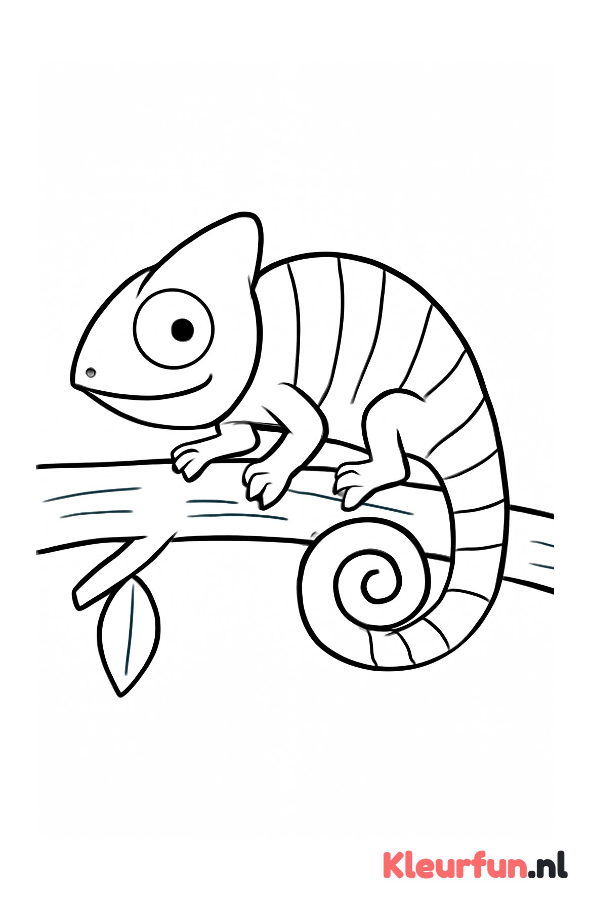 Kameleon verandert van kleur