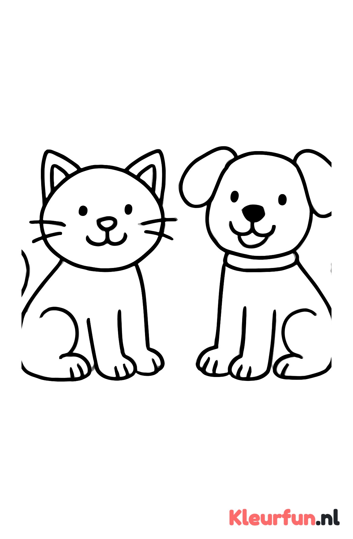 Kat en hond grote vormen